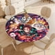 thumbnail image 4 of Demon Slayer-theme Fitted Round Tablecloths Elastic Edged Table Covers Waterproof Table Cloth for Kitchen Holiday Party Tables Decor 150cm, 4 of 6