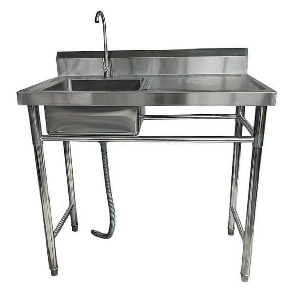 Lavafondos Acero Inox. 100x60x90 cm. Secador derecho