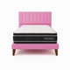 thumbnail image 4 of Cama Plaza y Media Turin Rosado Respaldo + Base + Colchon Mery Desing Excellence Plus, 4 of 8