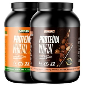 Gohard - Pack Proteinas Vegetales 2Kg Total Zanahoria - Chocolate Avellana
