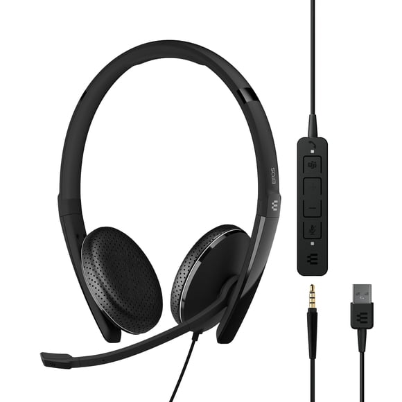 Auricular EPOS Adapt 165T USB II con cable, estéreo, negro
