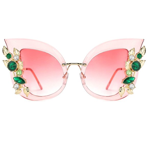 Gafas de sol Slocyclub Funky con forma de mariposa con diamantes de imitación para mujer