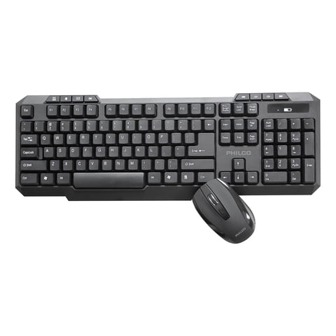 Combo Teclado Y Mouse Inalambrico Philco 1600 Dpi K5204 105 Color Del Mouse Negro Color Del Teclado Negro