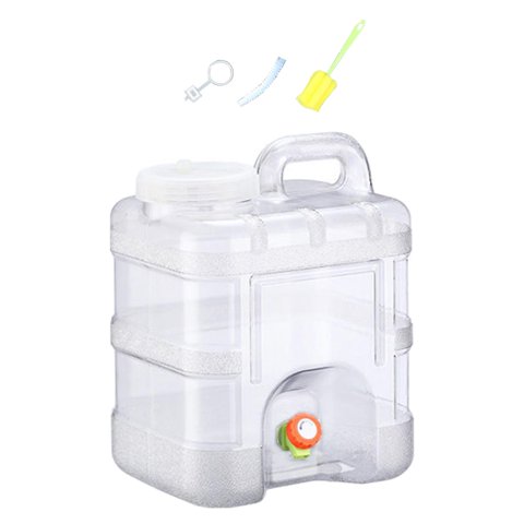 Ioensy - Recipiente De Agua Potable Con Grifo Con Asa Para Jardín Pesca Patio Trasero 10L