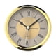 thumbnail image 1 of Reloj Redondo Con Inserto Moderno Con Números Romanos Para Sala De Estar, Dormitorio, Escuela, Dorado, 1 of 5
