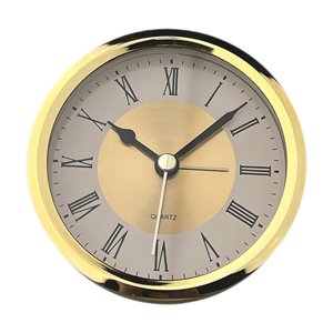 Bothyi - Reloj Redondo Con Inserto Moderno Con Números Romanos Para Sala De Estar, Dormitorio, Escuela, Dorado