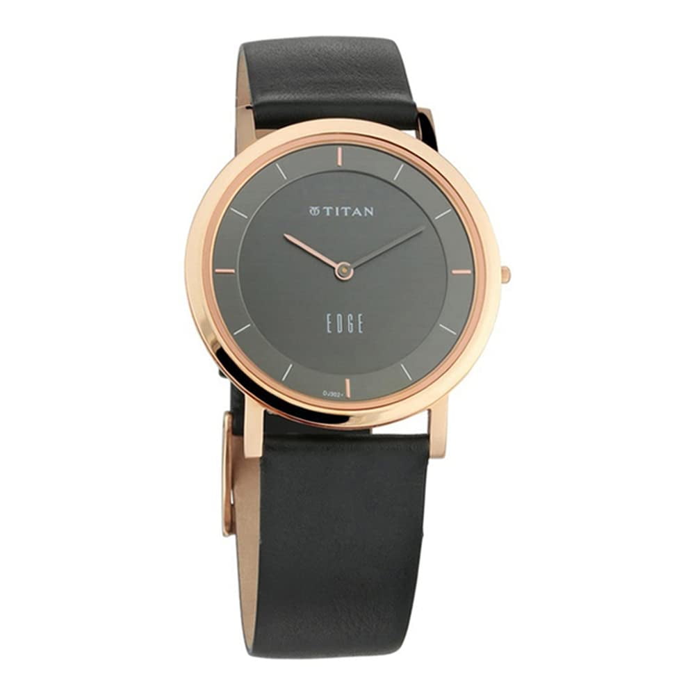 Reloj Titan 1595wl9 Edge Negro, Delgado Y Formal