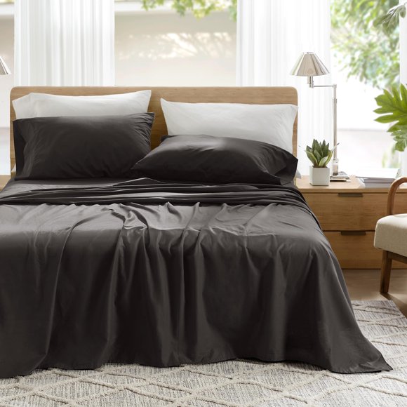 Juego de sábanas Comfort Spaces Full 4 piezas, negro, algodón