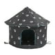 thumbnail image 4 of Casas para para el invierno, al aire libre, impermeables, cálidas, resistentes a la intemperie, cama para , perrera para , Redondo L Negro Redondo Talla l negro, 4 of 5