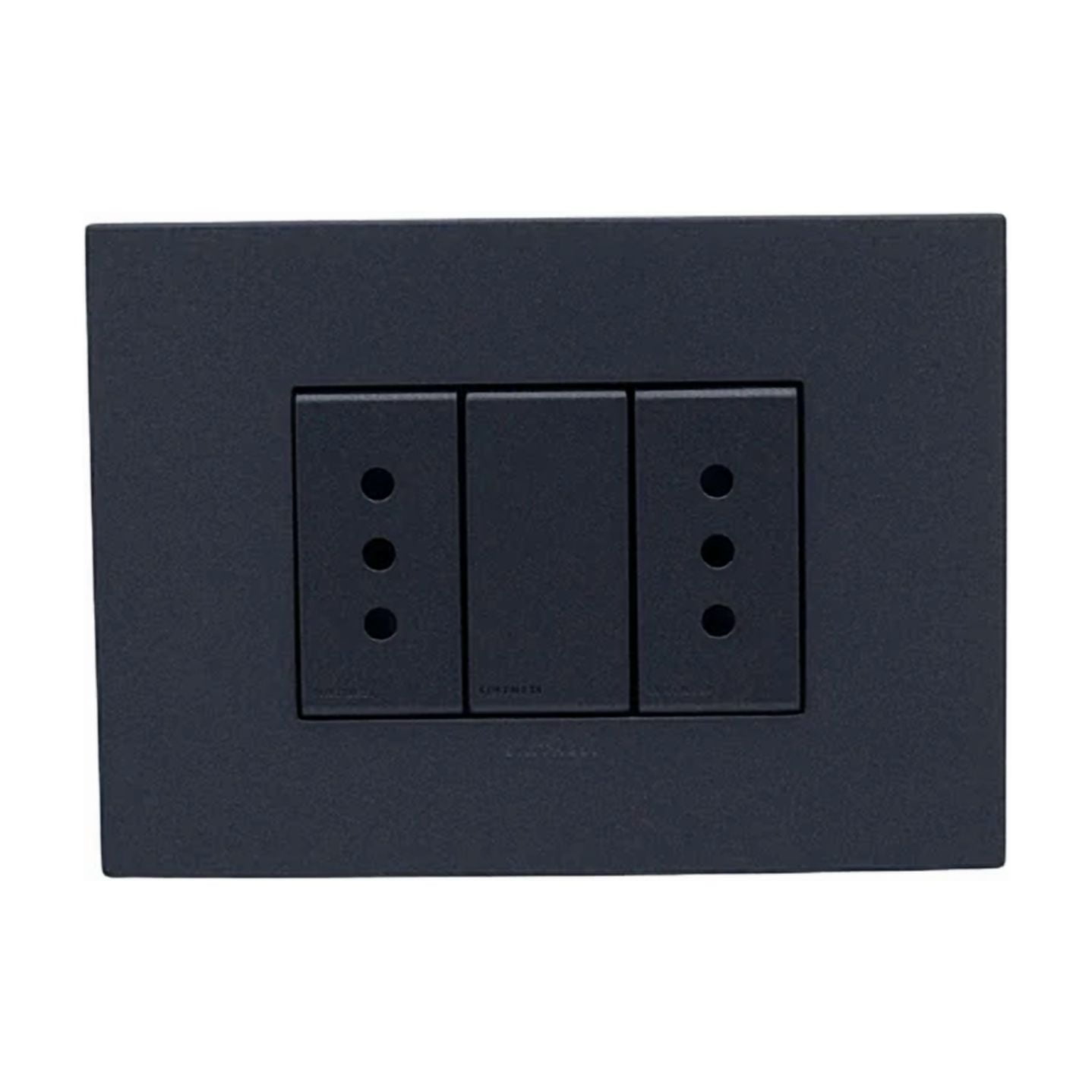 Enchufe Doble 10a S44 Carbón Sinthesi