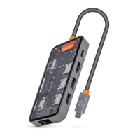 Logiix Usb Type-C To Hdmi Multiport Crystal Hub Graphite Grey / Cristal