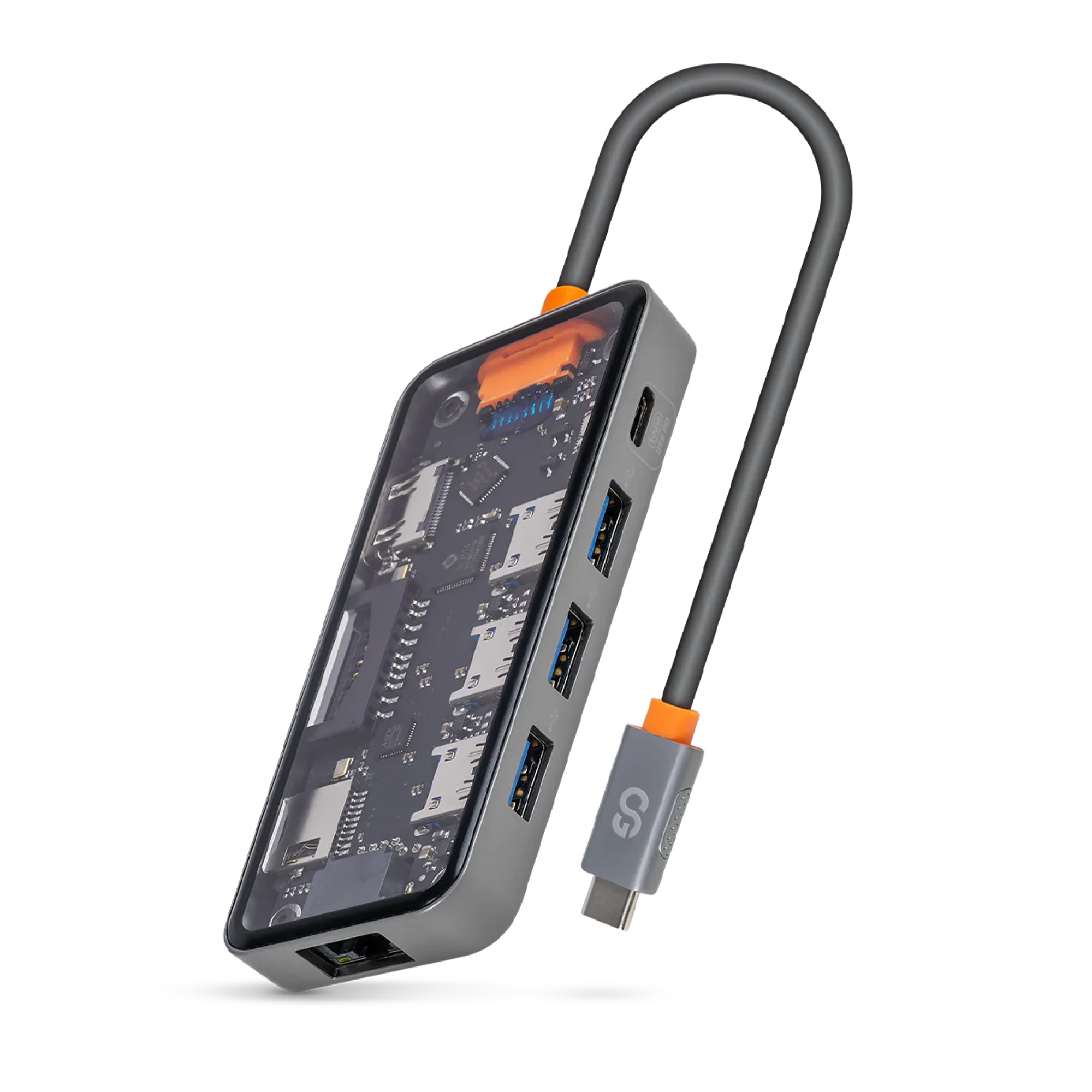 Logiix Usb Type-c To Hdmi Multiport Crystal Hub Graphite Grey / Cristal