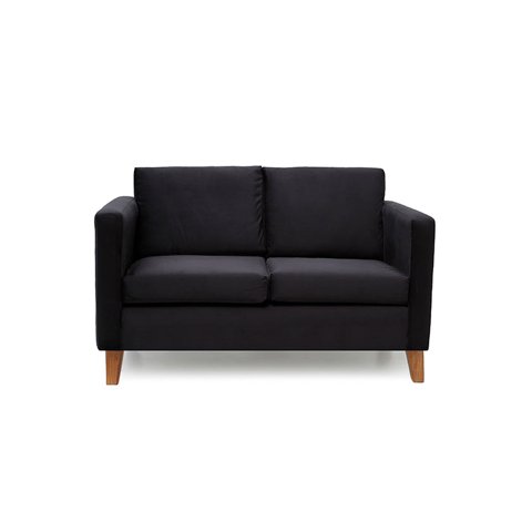 Barra Design - Sofá Mila 2C Felpa Negro