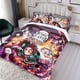 thumbnail image 3 of Kimetsu no Yaiba Conjunto de sábanas temático, trío de piezas, cómodo y amigable con la piel, diseño único, regalo de decoración para el hogar para familiares, amigos y fans, 90 cm * 190 cm, 3 of 6