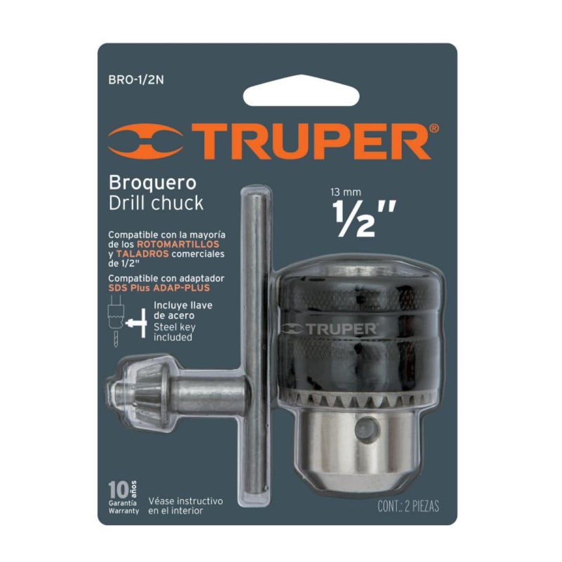 Truper - Mandril Con Llave 1/2