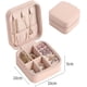 thumbnail image 2 of Organizador de joyas, pequeño y portátil, de PU, con cremallera para anillos, pulseras, pendientes y collares, ideal como estuche de regalo para niñas y mujeres (rosa)., 2 of 7