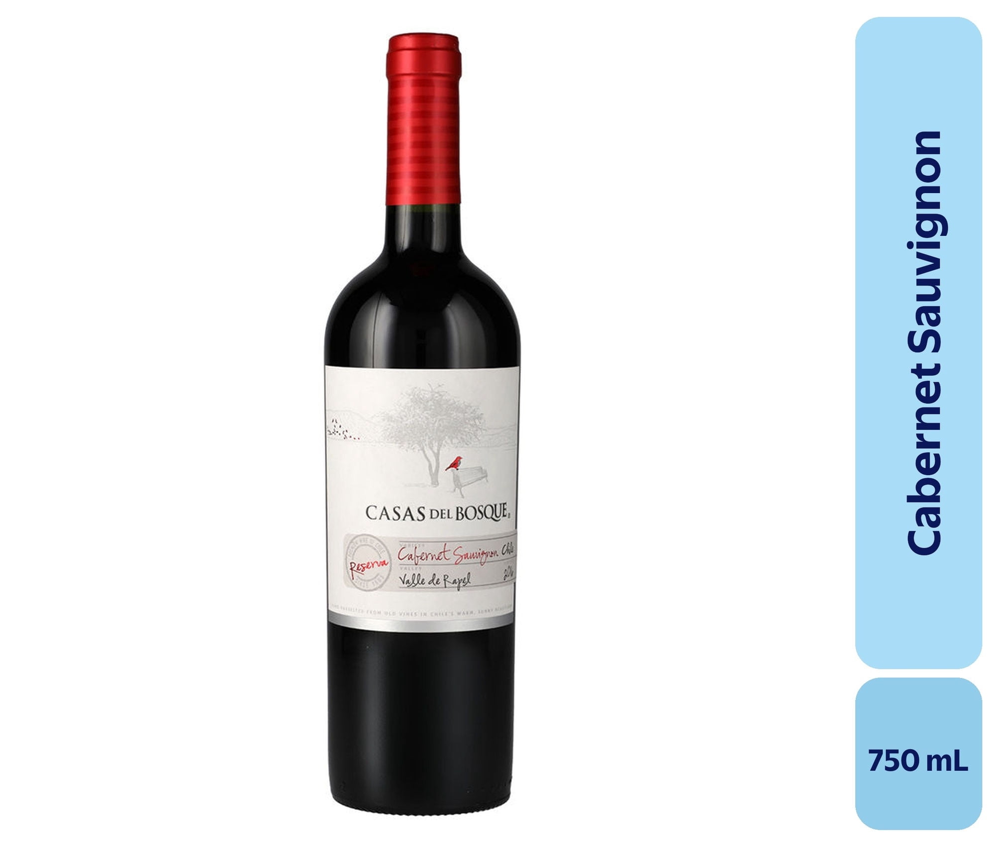 Vino Cabernet Sauvignon Botella 750 mL Casas Del Bosque