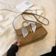 thumbnail image 3 of Quilted Ruched Crossbody Bag, Scarf Decor Handbag For Women, Soft Faux Leather Flap Purse, 3 of 3