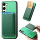 thumbnail image 1 of Funda de Cuero Magnética con Tarjetero para Samsung Galaxy S23 Cubierta Delgada Verde, 1 of 5