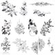 thumbnail image 1 of 12 pcs Long-Lasting Waterproof Flower Tattoo Stickers for Women - Easy to Apply and Remove, 1 of 2