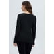 thumbnail image 3 of Polera Mujer Botón Rib Lisa Negro, 3 of 4