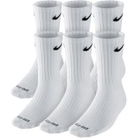 Calcetines Nike Everyday Cushioned, 6 Pares, Dri-Fit, Blancos