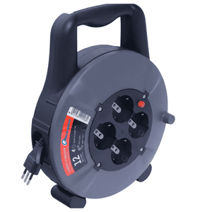 Carrete Alargador 4 Tomas 12M Electraline Negro