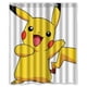 thumbnail image 1 of Cortina de ducha de Anime Pokémon Pikachu, juego de cortina de baño con ganchos, tamaño 60 x 72 pulgadas, 1 of 3
