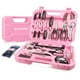 thumbnail image 1 of Kit de herramientas WORKPRO Pink 258 piezas con martillo rosa y destornillador, 1 of 3
