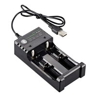 Magideal - De Baterías Usb De 2 Ranuras Para 18650 Inteligente Para Baterías Recargables Accesorios Universales Multifuncionales Carga Rápida Compacta