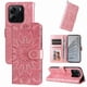 thumbnail image 1 of Funda tipo cartera FOXDOCK para Xiaomi Redmi Note 14 4G , diseño girasol en relieve, cuero PU, cierre magnético, soporte y tarjetero, 1 of 5