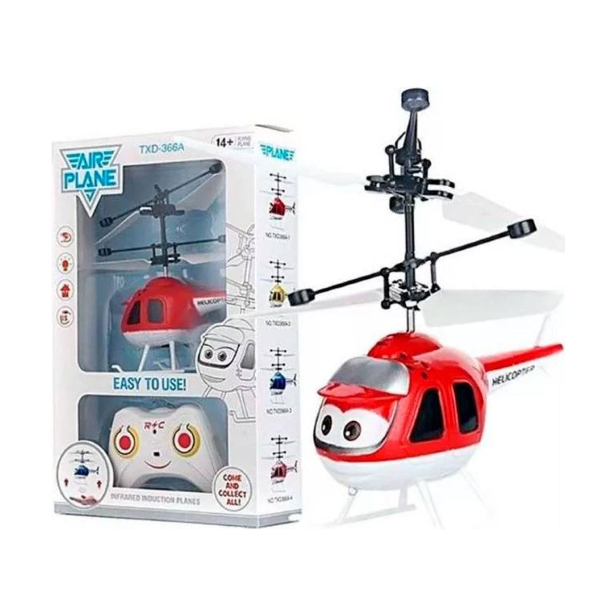 Total Upgrate - Juguete Helicoptero Volador A Control Remoto Rojo