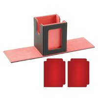 Magideal - Caja Para Baraja De Cartas, Colección De Cartas, Regalo, Exhibición, Juego De Cartas, Resistente, De Poliuretano Magnético. Rojo