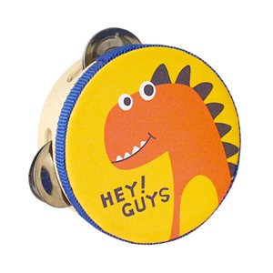 Magideal - Pandereta De Mano De Madera De Doble Fila, Instrumentos De Percusión, Tambor De Mano, Juguete Educativo Para Juegos, Juguetes, Karaoke, Niños Pequeños 10 Centímetros