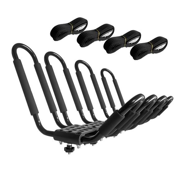 Portaequipaje de techo para kayak HIGHRAZON, 2 pares de soportes en J con 4 cuerdas, resistente
