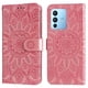 thumbnail image 1 of Funda tipo cartera FOXDOCK para Vivo V23 Pro , diseño girasol en relieve, cuero PU, cierre magnético, soporte y tarjetero, 1 of 5