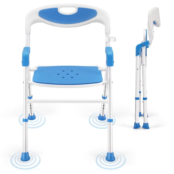 Silla de Ducha Plegable Ajustable H-Brotaco 15-18 cm