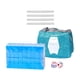 thumbnail image 5 of Juego de Mini Mahjong de viaje, carácter chino portátil, estrategia de ocio familiar, 144 hojas de 24mm con estuche de transporte para adultos y niños Azul, 5 of 5