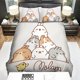thumbnail image 1 of Molang Main Characters Quilt Duvet Cover Set Bed Linen Doona Cover Super 3-Piece Bedding Set, 1 of 5