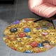 thumbnail image 4 of Emoji Alfombra Redonda de Felpa Coral, Antideslizante, No Desprende Pelusas, Lavable y Duradera para Salón, Dormitorio y Habitación de Niños 60cm, 4 of 6