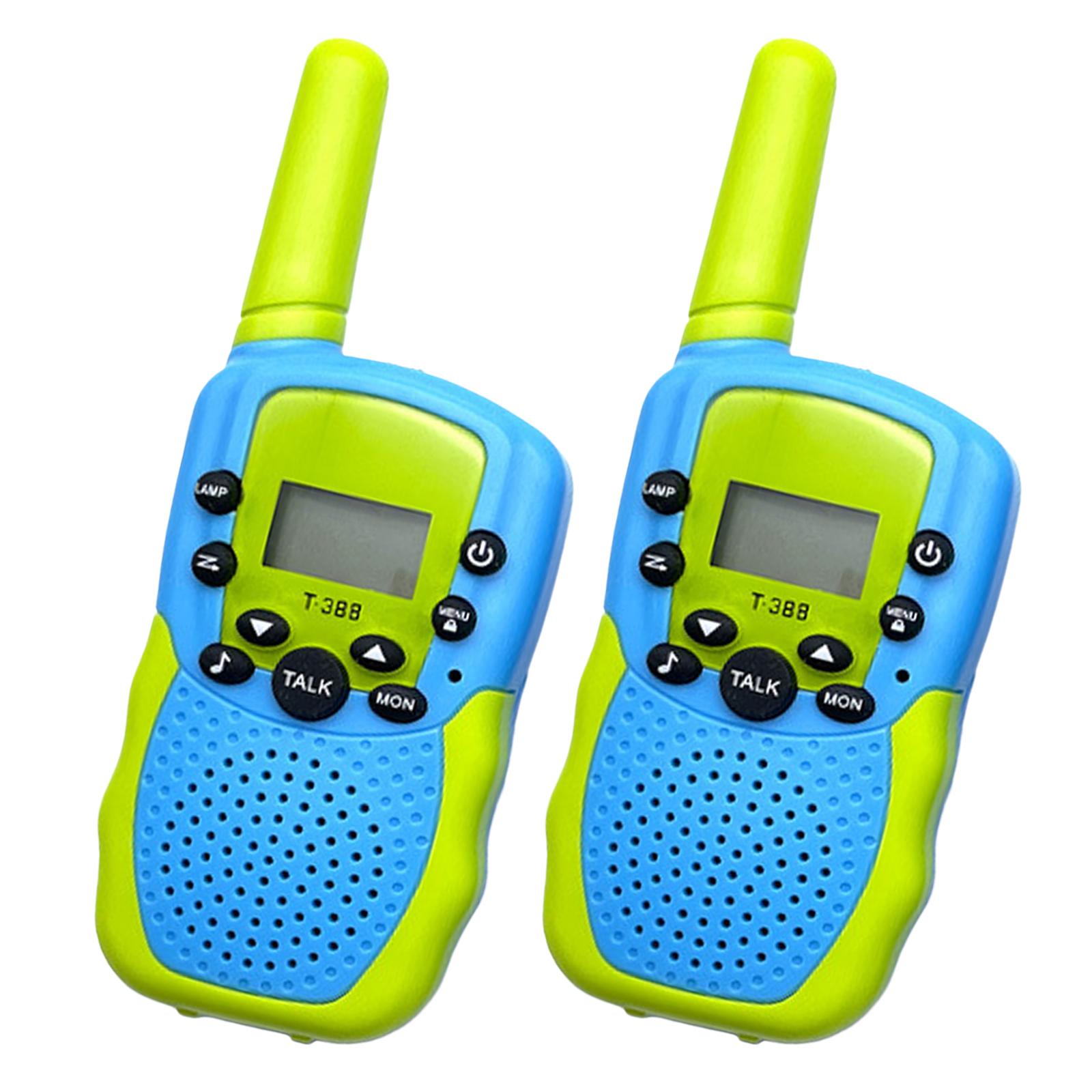 Magideal - Talkies Para Niños, 9 Canales, Juguetes De 2 Vías, Pantalla Lcd Vox De 3 Km De Larga Distancia Para Niños De 3 A 12 Años, Niñas, Adolescentes, Azul Verde