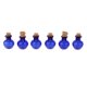 thumbnail image 1 of Botella de corcho de vidrio 6pcs tarros frascos botella de vino frasco forma azul, 1 of 5