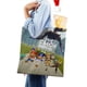 thumbnail image 4 of SMG4 Movie Bolso de tela con estampado de lienzo para mujer, bolsa de compras reutilizable y estética, con cremallera interior, regalo para mujer, 35 × 40 cm., 4 of 6