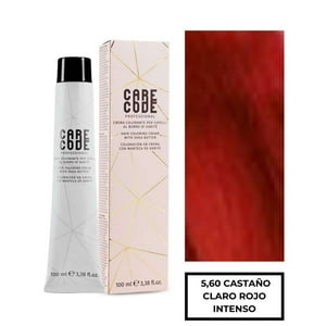 Care Code - Tintura Profesional Permanente 100Ml Castaño Claro Rojo 5,6 + Oxigen 150 Ml 20 Vol