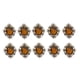 thumbnail image 3 of 10pcs Rhinestone Flat Back Beads Button Scrapbook Adorno Amarillo, 3 of 3