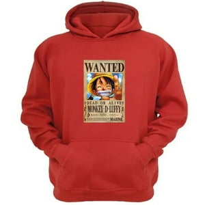 Genérico - Polerón Canguro Luffy Rojo Talla Xl Unisex