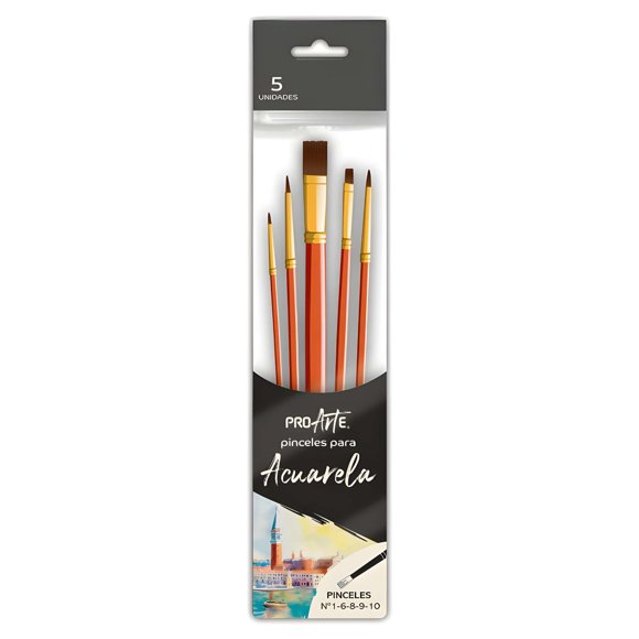 Pinceles Acuarela, Set 5 Un