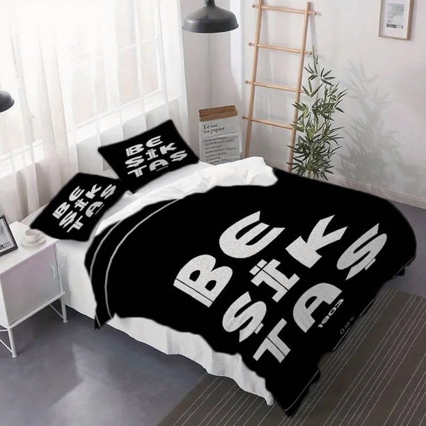 3pcs Be\u015Fikta\u015F 1903 Duvet Cover Set - Home Decor Bedding Suite for RV Camping Soft Furnishings Suitable for All Seasons