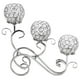 thumbnail image 4 of Portavelas De Cristal Candelabro De 3 Brazos Candelabro Decoración De Mesa De Fiesta Plata, 4 of 5