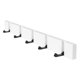 thumbnail image 3 of Gancho de madera montado en la pared plegable Ropa Ropa Colgador de toalla Blanco 5 ganchos, 3 of 5